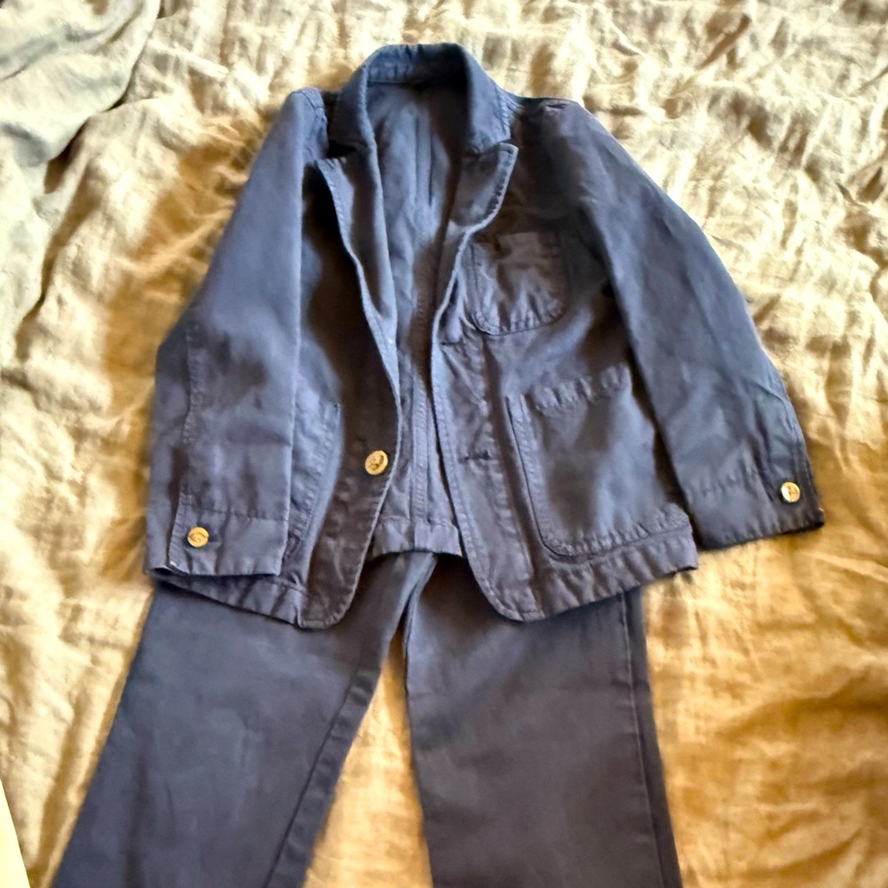 Navy Blue Jacket and Pants Set